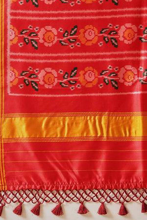 Blue Printed Silk Saree