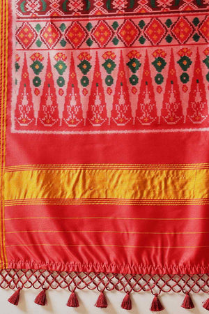 Multi Color Printed Silk Saree