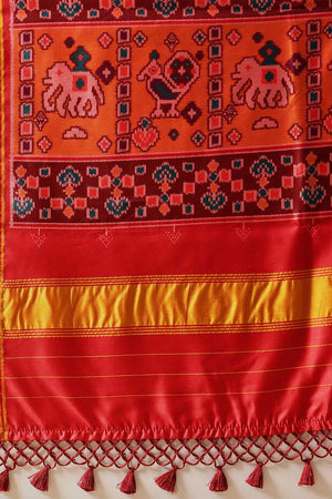 Multi Color Printed Silk Saree