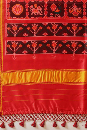 Navy Blue Printed Silk Saree