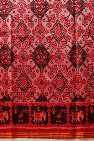 Pink Printed Silk Saree