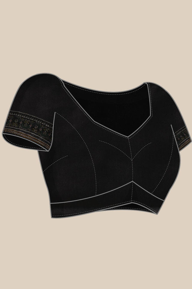 Black Patola Printed Silk Saree