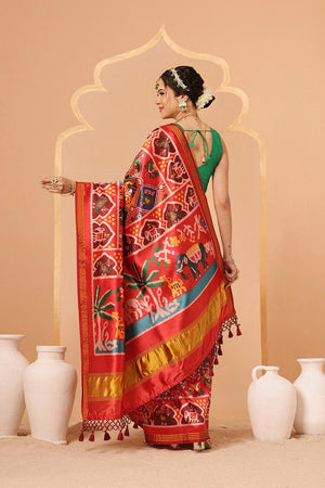 Multi Color Patola Printed Silk Saree (SZ-DGPATOLA-2973)
