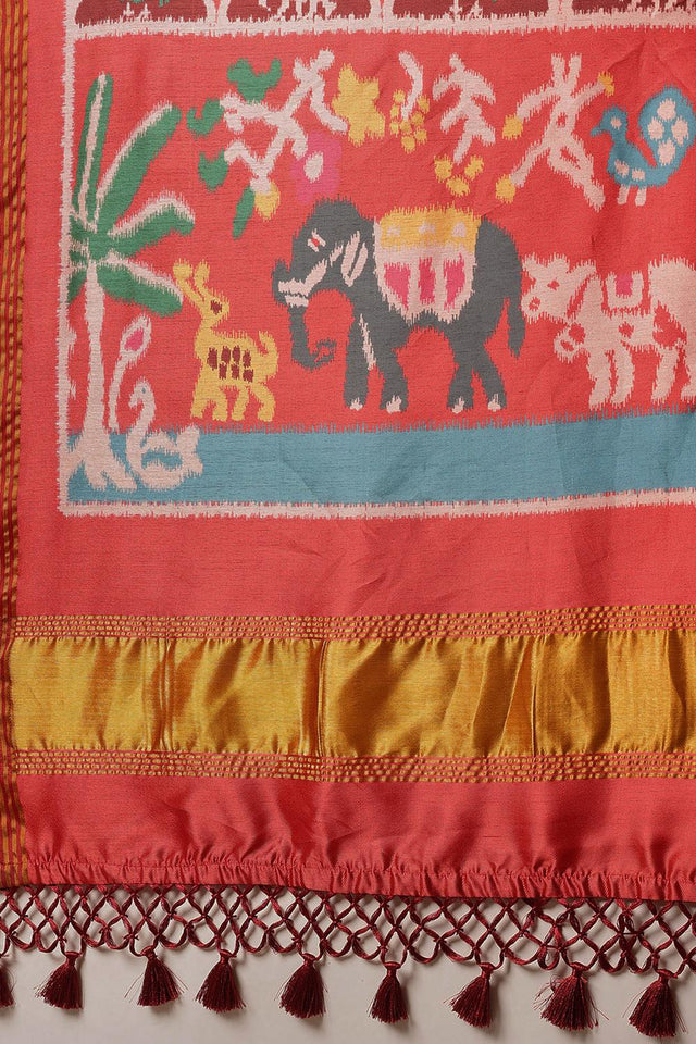 Multi Color Patola Printed Silk Saree (SZ-DGPATOLA-2973)