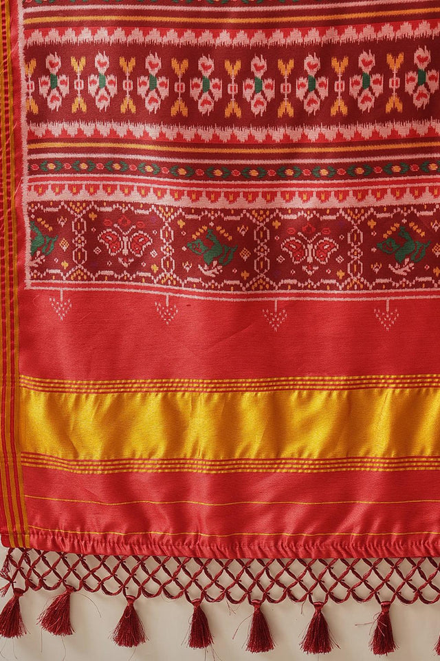 Blue Patola Printed Silk Saree (SZ-DGPATOLA-2974)