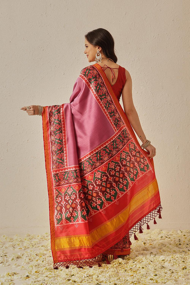 Lavender Patola Printed Silk Saree (SZ-DGPATOLA-2977)