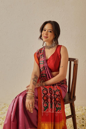 Lavender Patola Printed Silk Saree (SZ-DGPATOLA-2977)