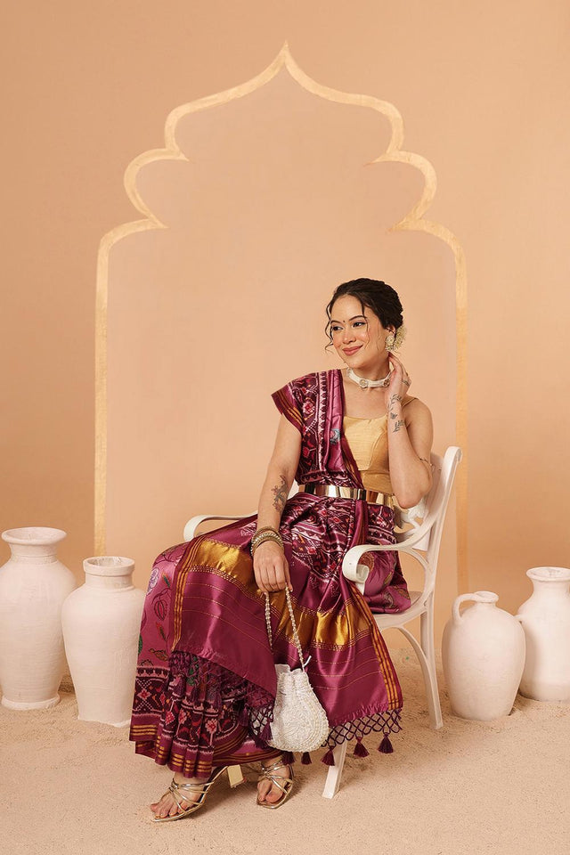 Pink Paithani Printed Silk Saree (SZ-DGPATOLA-2980)