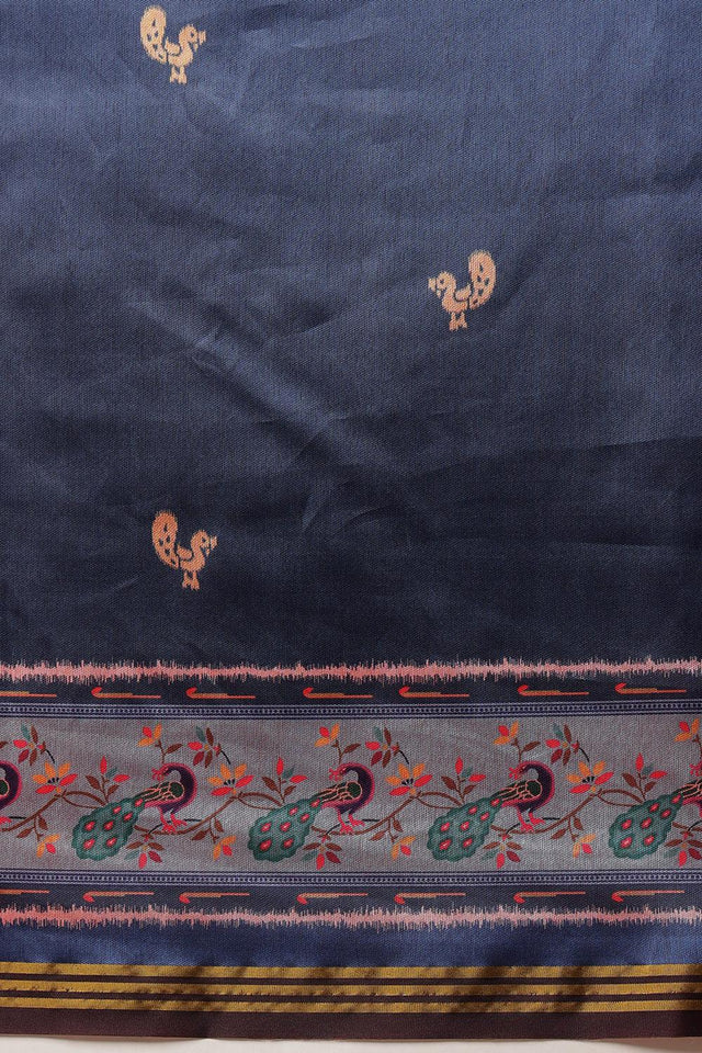 Blue Paithani Printed Silk Saree (SZ-DGPATOLA-2981)