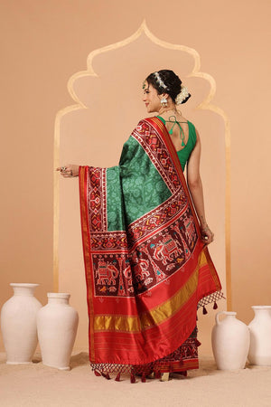 Green Patola Printed Silk Saree (SZ-DGPATOLA-2984)
