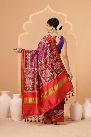 Violet Patola Printed Silk Saree (SZ-DGPATOLA-2985)