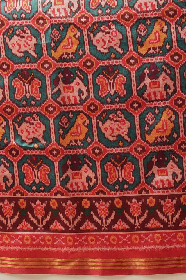 Turquoise Patola Printed Silk Saree (SZ-DGPATOLA-2987)