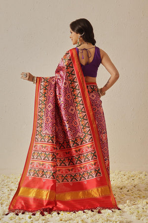 Lavender Patola Printed Silk Saree (SZ-DGPATOLA-2988)