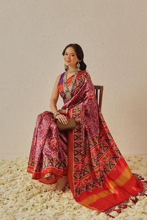 Lavender Patola Printed Silk Saree (SZ-DGPATOLA-2988)