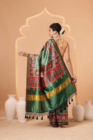 Green Patola Printed Silk Saree (SZ-DGPATOLA-2989)