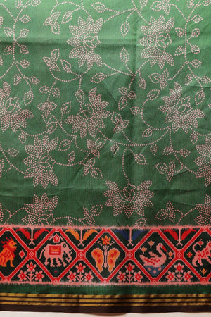 Green Patola Printed Silk Saree (SZ-DGPATOLA-2989)