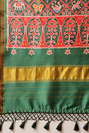 Green Patola Printed Silk Saree (SZ-DGPATOLA-2989)