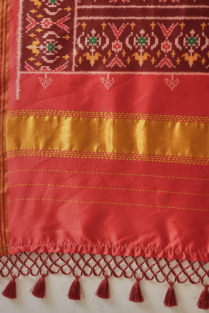 Blue Patola Printed Silk Saree (SZ-DGPATOLA-2990)
