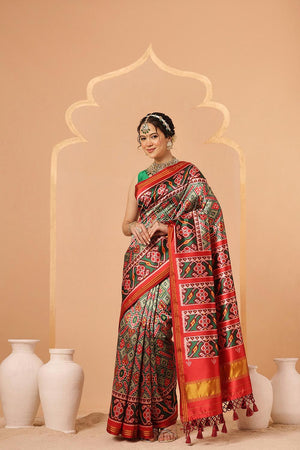 Green Patola Printed Silk Saree (SZ-DGPATOLA-2992)