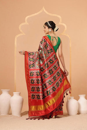 Green Patola Printed Silk Saree (SZ-DGPATOLA-2992)