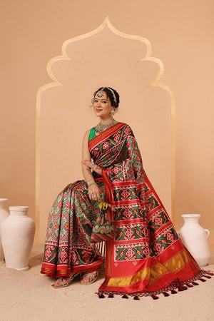 Green Patola Printed Silk Saree (SZ-DGPATOLA-2992)