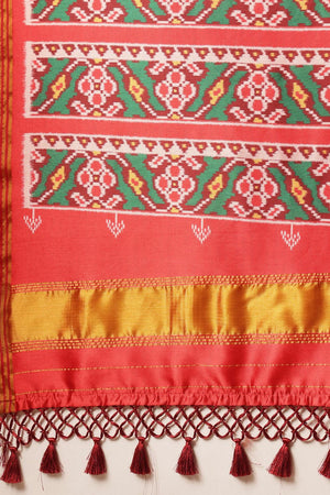 Green Patola Printed Silk Saree (SZ-DGPATOLA-2992)