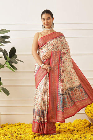 Beige Patola Printed Silk Saree (SZ-DGPATOLA-3015)