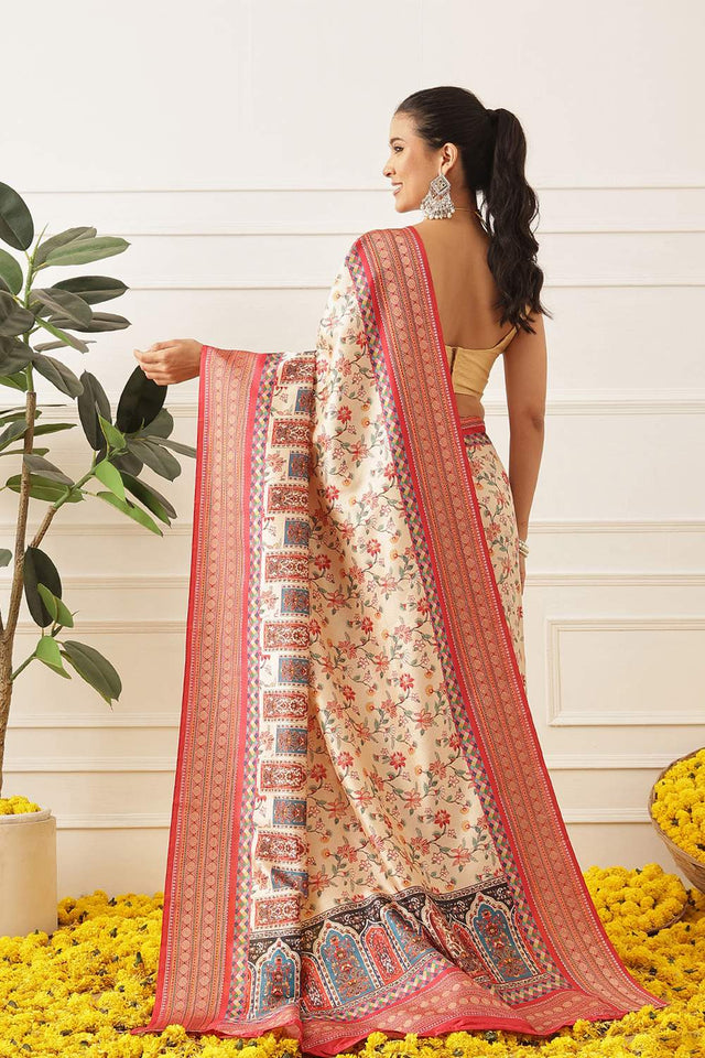 Beige Patola Printed Silk Saree (SZ-DGPATOLA-3015)