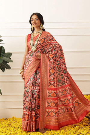 Multi Color Patola Printed Silk Saree (SZ-DGPATOLA-3026)