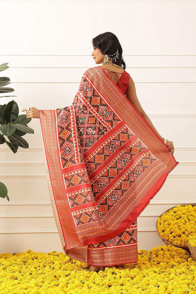 Multi Color Patola Printed Silk Saree (SZ-DGPATOLA-3026)