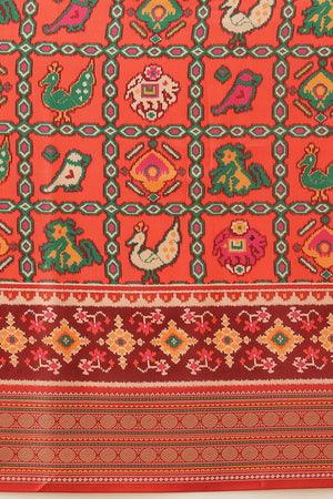 Red Patola Printed Silk Saree (SZ-DGPATOLA-3029)