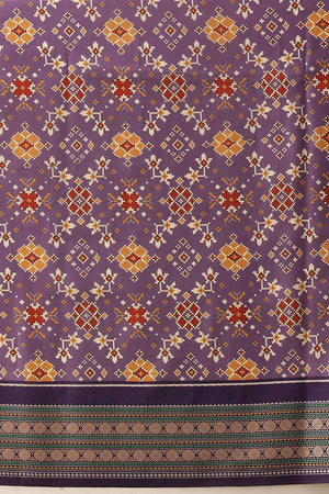 Violet Patola Printed Silk Saree (SZ-DGPATOLA-3111)