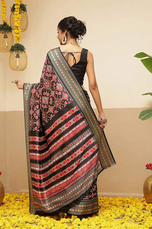 Black Patola Printed Silk Saree (SZ-DGPATOLA-3113)