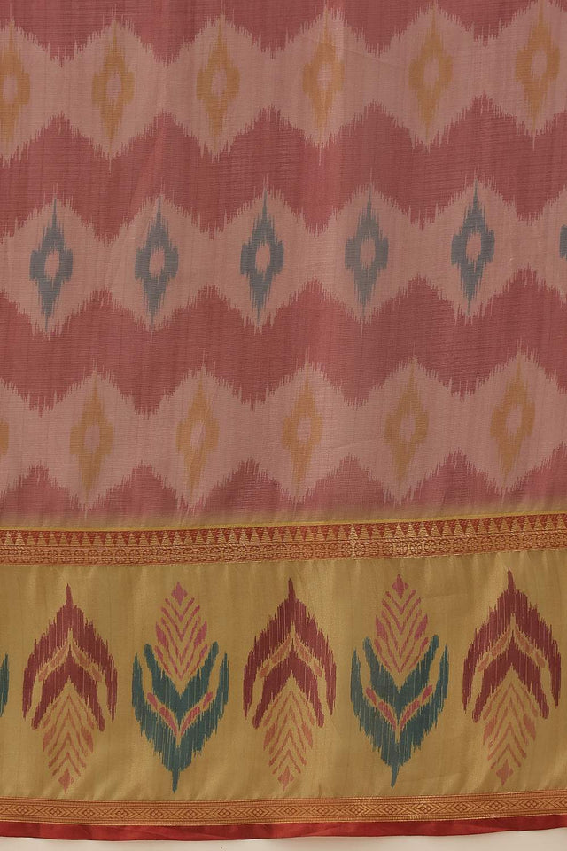 Peach Abstract Printed Silk Saree (SZ-DGRIA2-PE-3139)