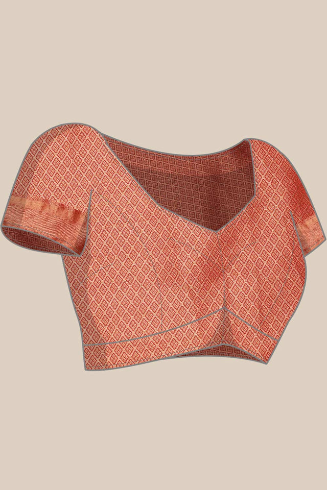 Teal Kanjeevaram Silk Floral Saree