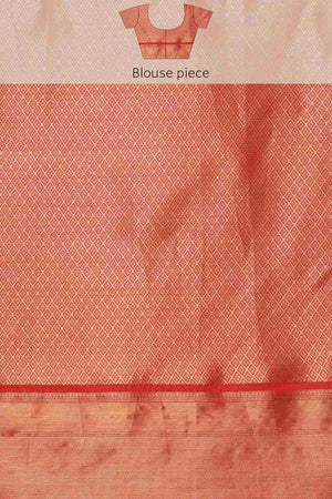 Teal Kanjeevaram Silk Floral Saree