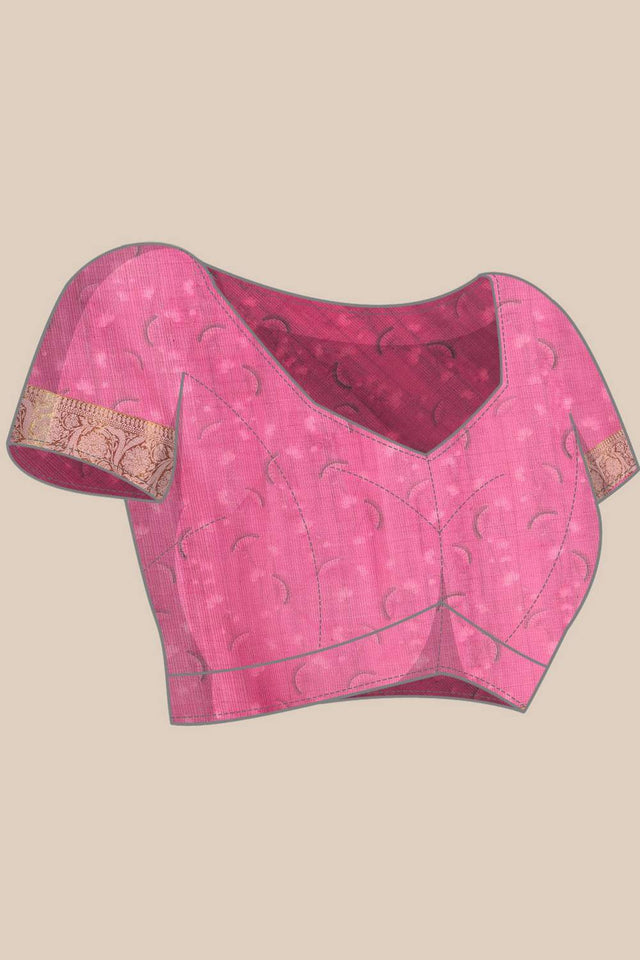 Turquoise Animal Printed Silk Saree