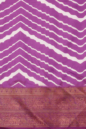 Lavender Soft Silk Stripe Saree