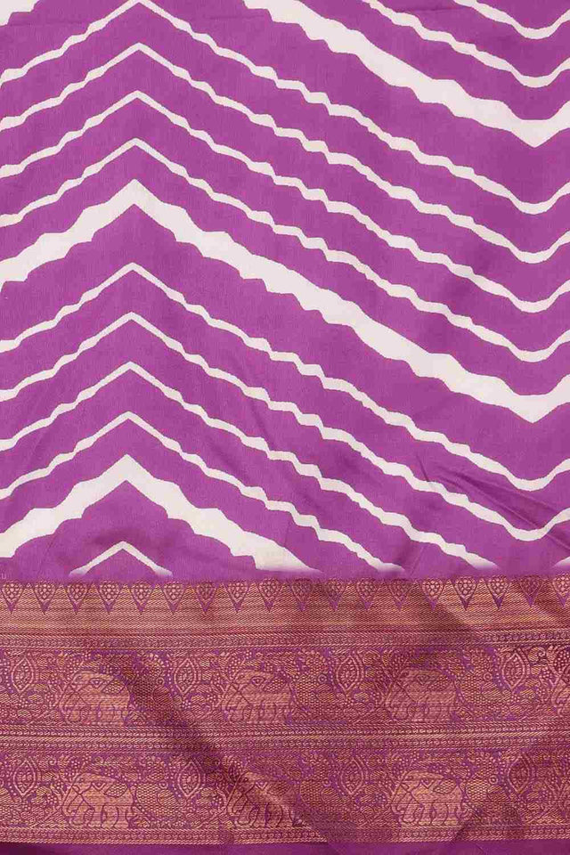 Lavender Soft Silk Stripe Saree