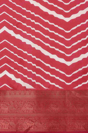Red Soft Silk Stripe Saree