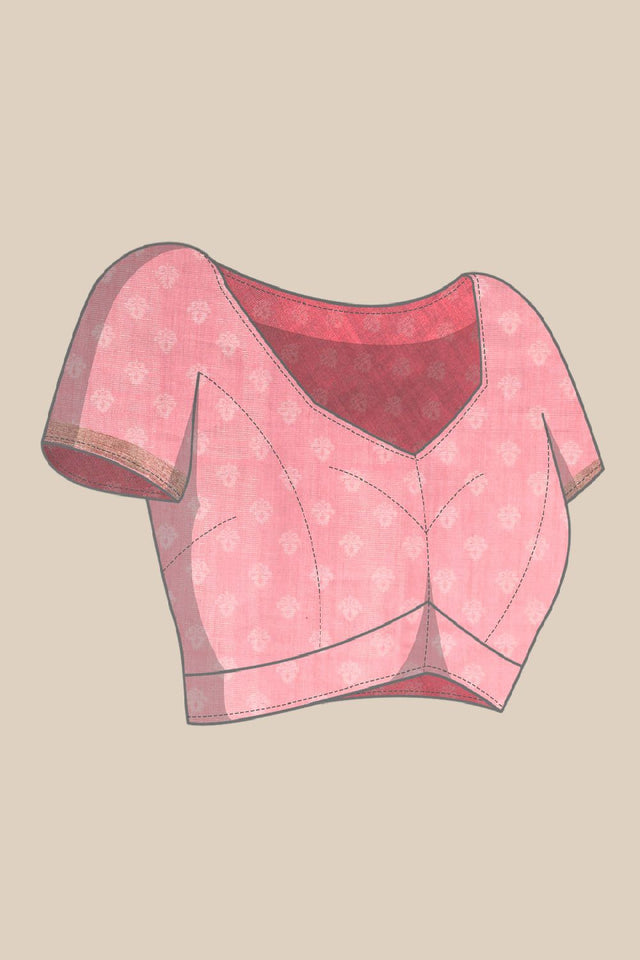 Women's Pink Cotton Silk Digital Saree (SZ-DGTRIJAL1-PN-2145)