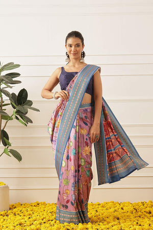 Pink Kalamkari Printed Silk Saree (SZ-DGUSHA-PN-3115)
