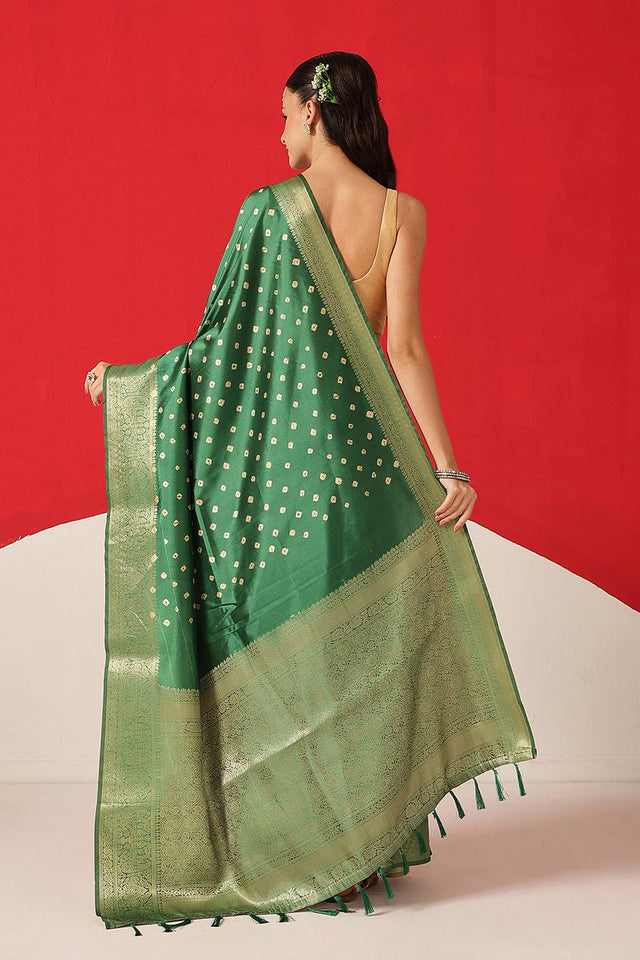 Green Printed Silk Saree (SZ-DGVAMA-GN-3051)