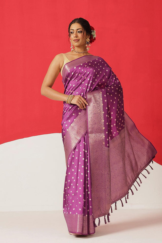 Violet Printed Silk Saree (SZ-DGVAMA-PP-3050)