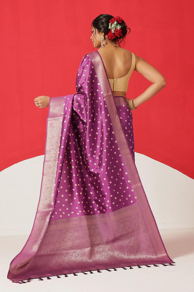 Violet Printed Silk Saree (SZ-DGVAMA-PP-3050)