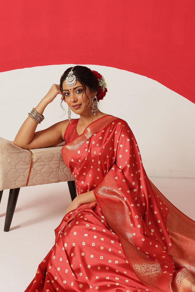 Red Printed Silk Saree (SZ-DGVAMA-RD-3052)