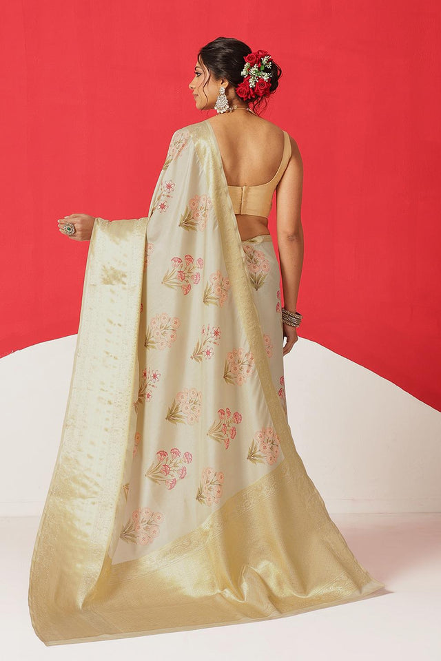 Multi Color Printed Silk Saree (SZ-DGZARA-MUL-3072)