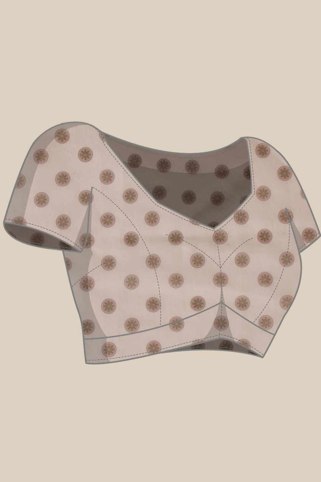 Multi-Color Chanderi Printed Cotton  Saree