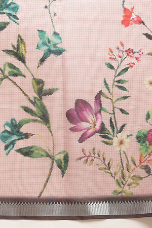 Pink Floral Printed Art Silk Saree (SZ-EVA-PN-3203)
