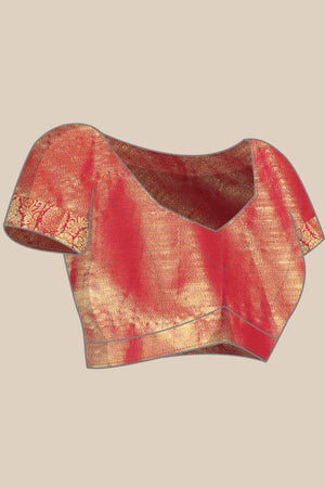 Green Floral Printed Silk Saree